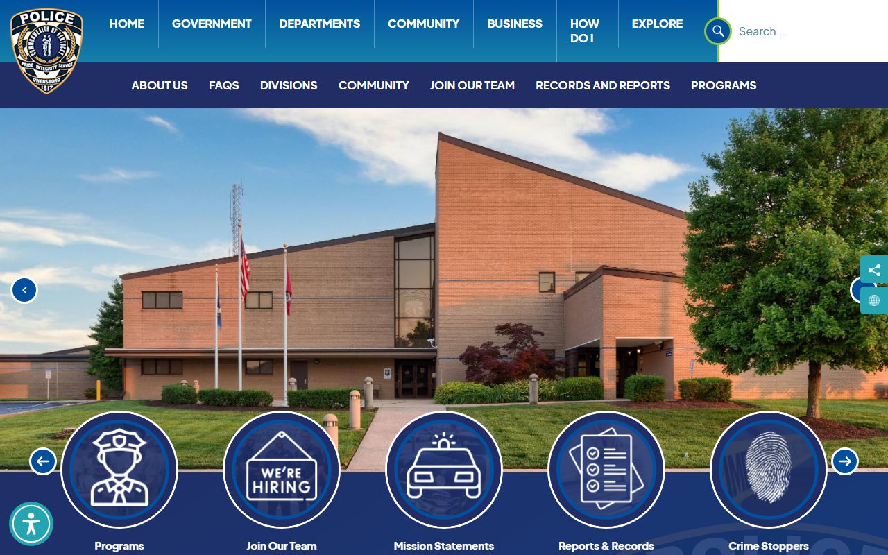 Owensboro Police Department Background Check records division