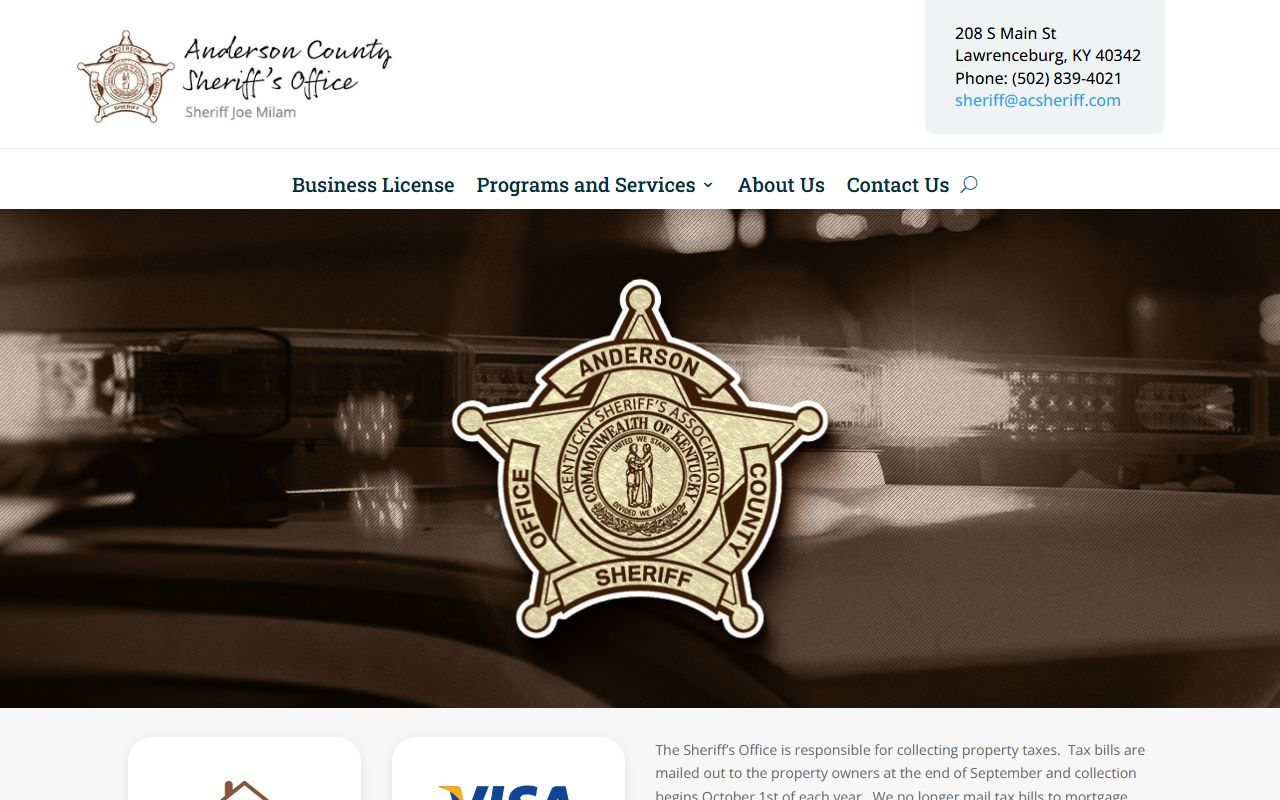 Anderson County Background Check sheriff office records