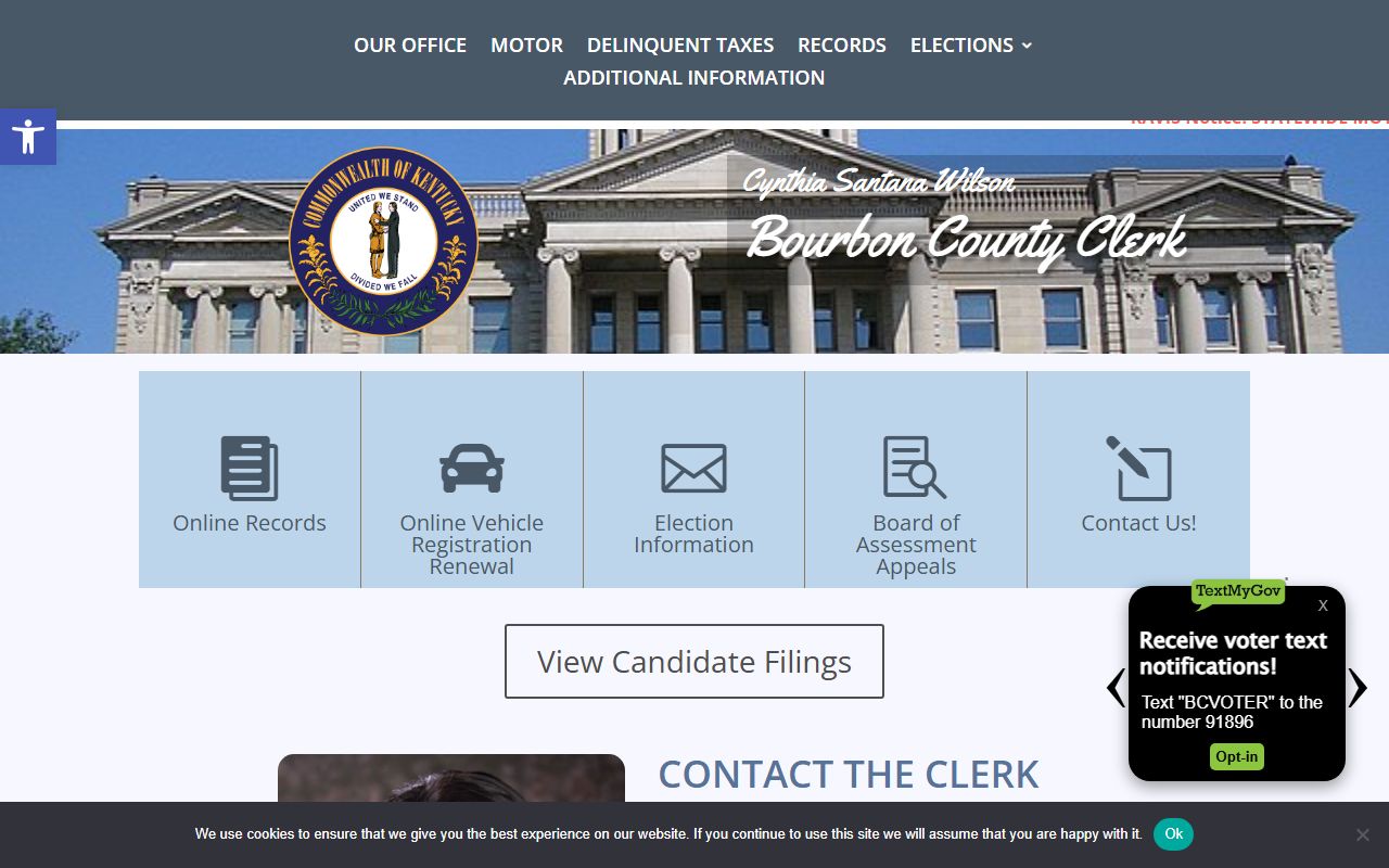 Bourbon County Background Check county clerk office