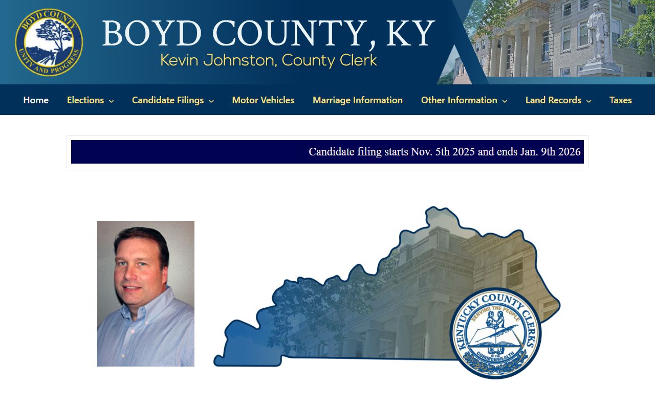 Boyd County Background Check records at the county clerk office in Catlettsburg Kentucky