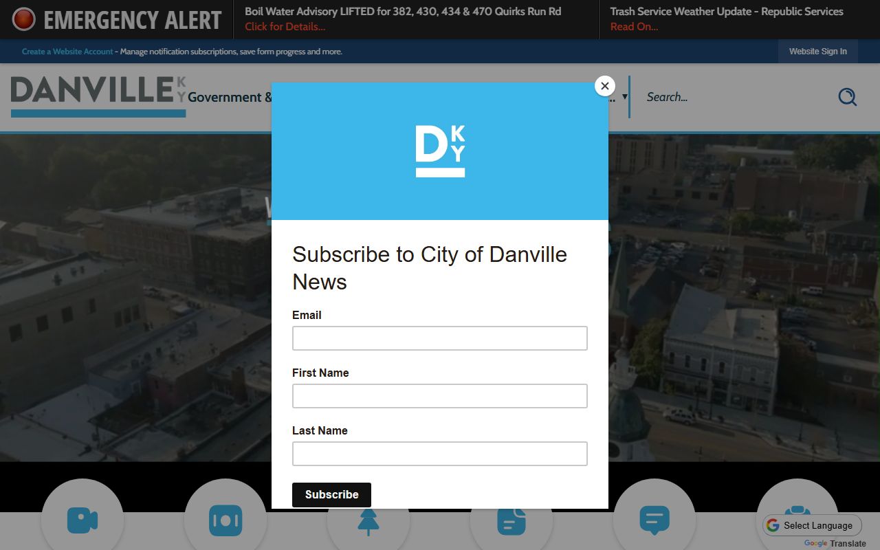 Danville Background Check records at the Police Department