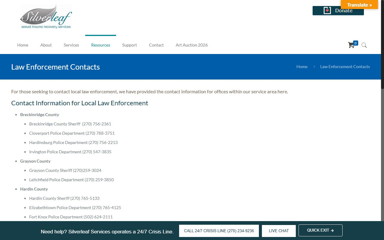 Breckinridge County Background Check law enforcement contacts