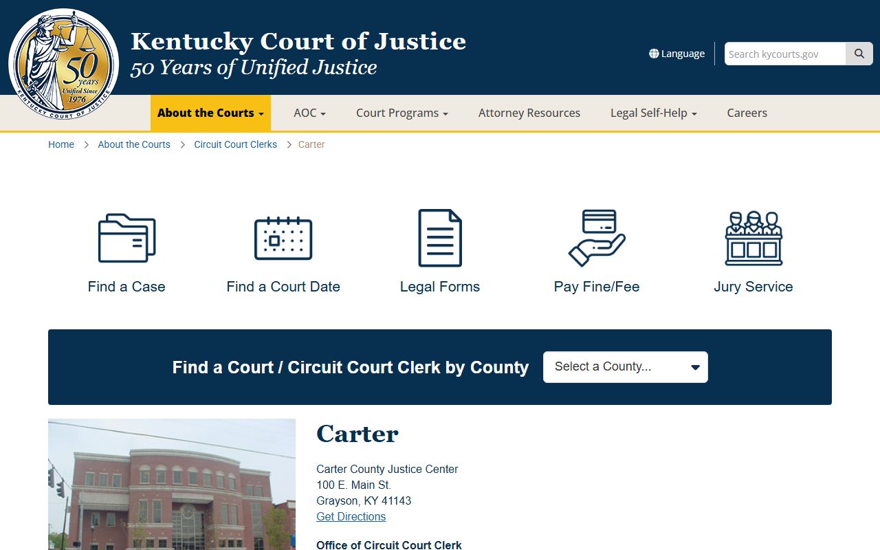 Carter County Background Check court records office