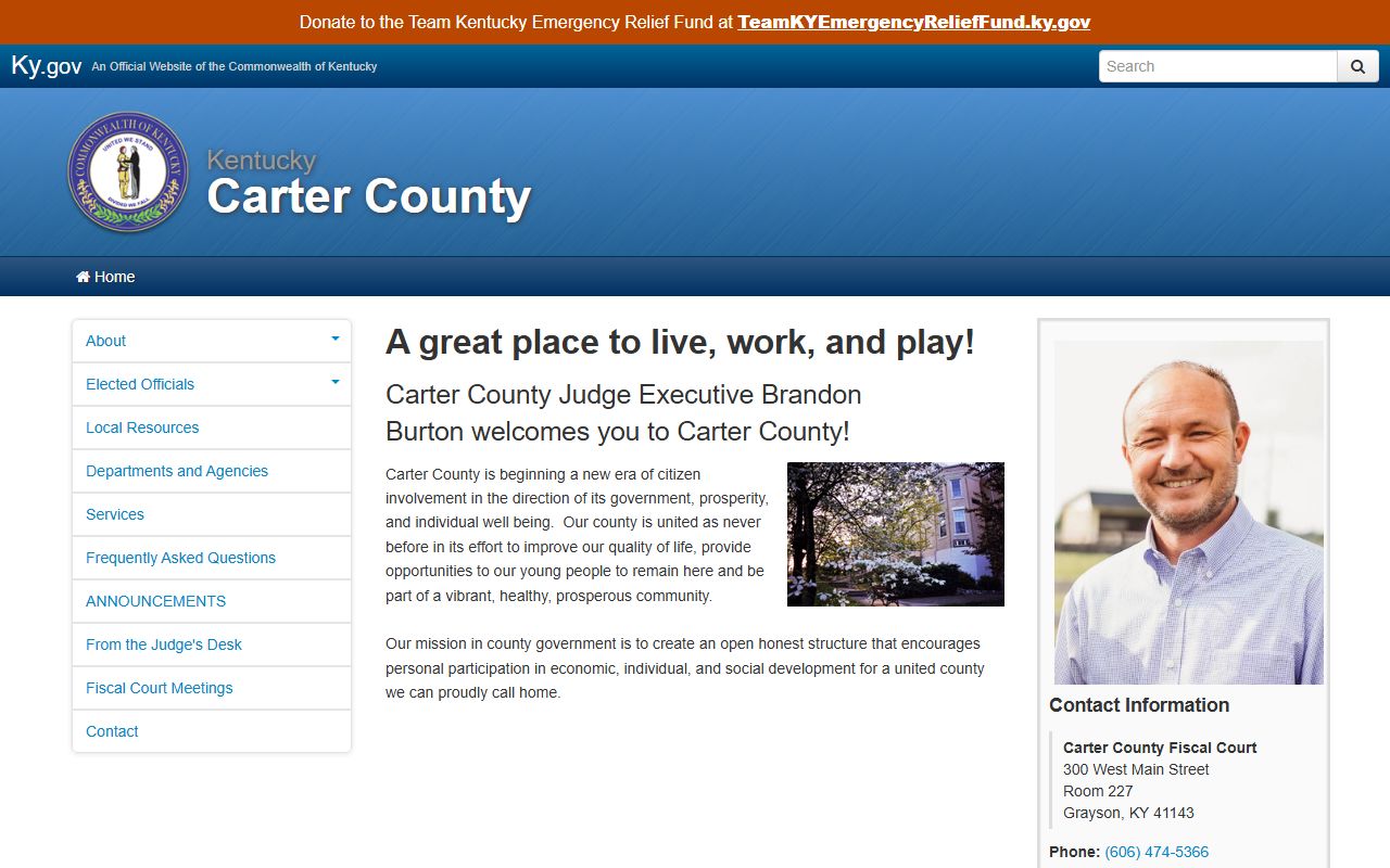 Carter County Background Check public records office