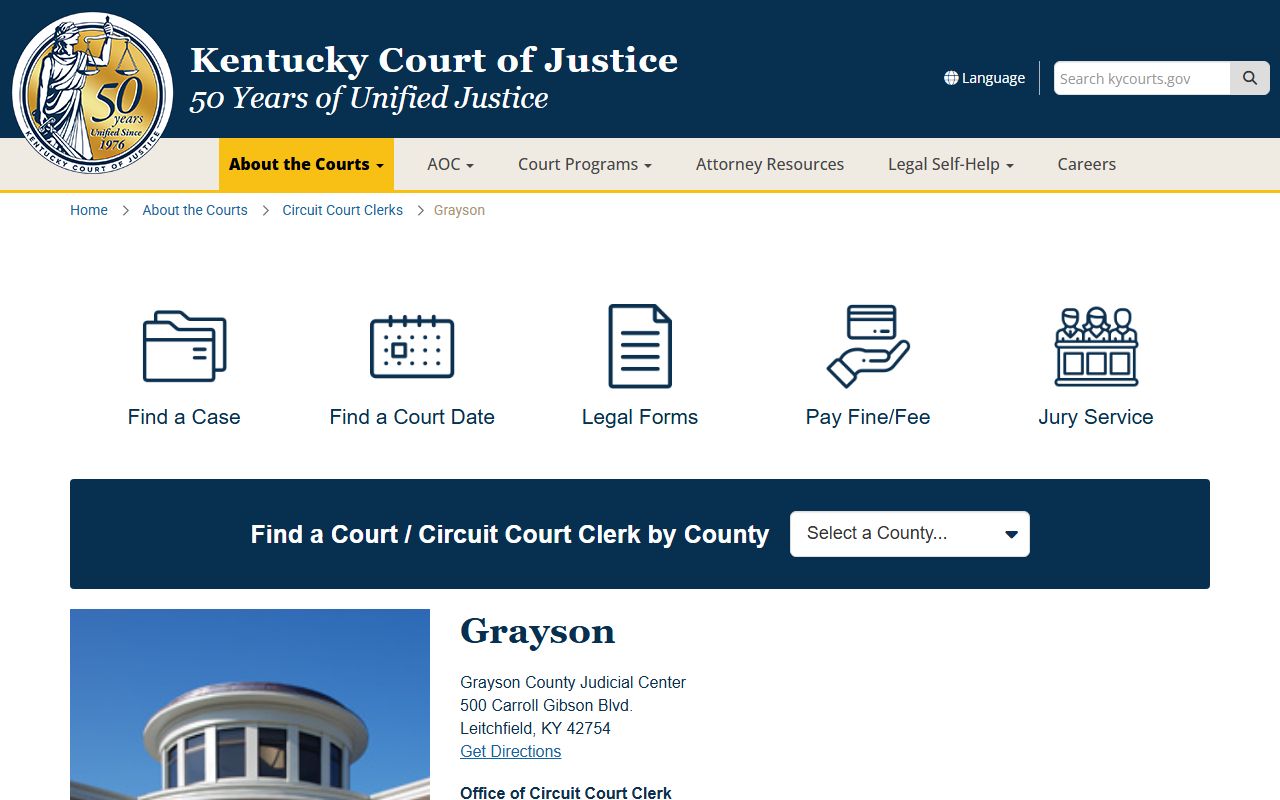 Grayson County Background Check court records office