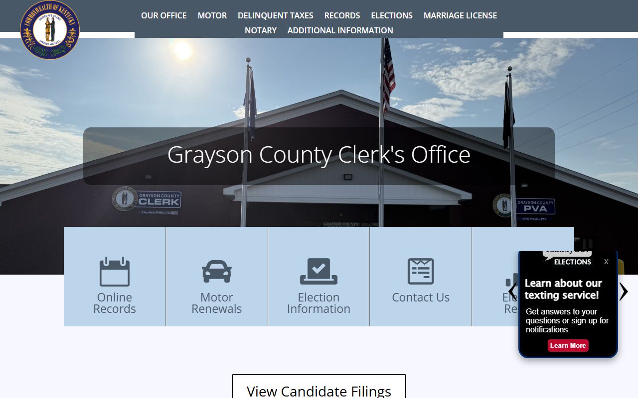 Grayson County Background Check public records office