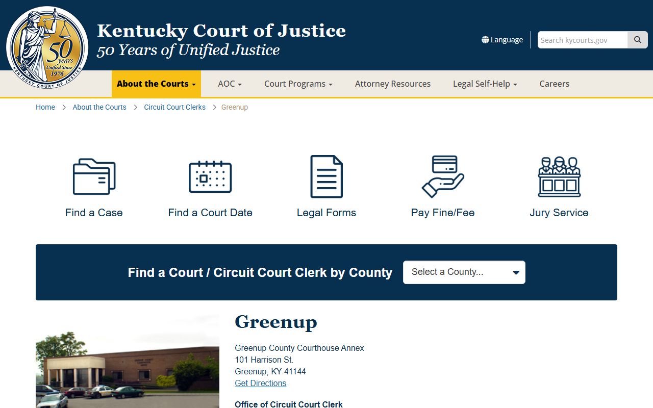 Greenup County Background Check court records office