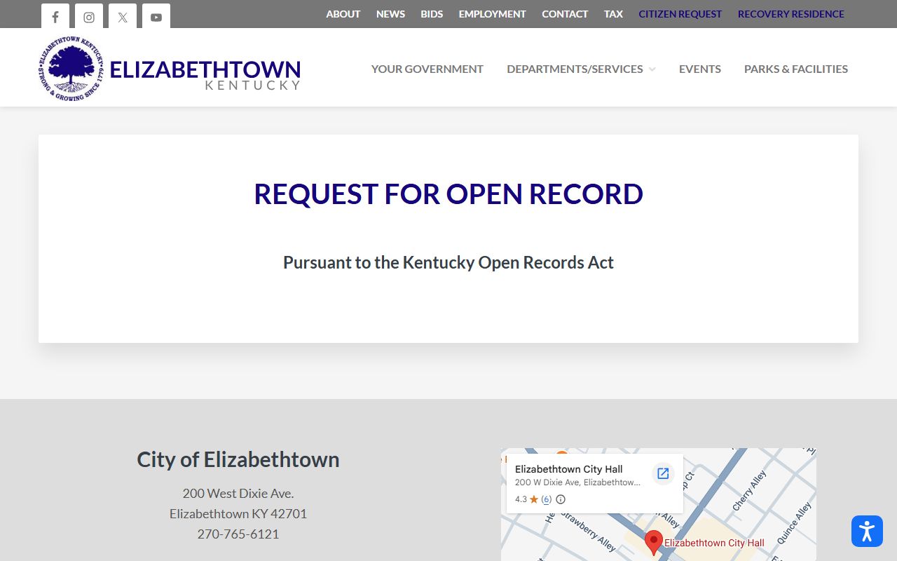 Hardin County open records for Background Check purposes
