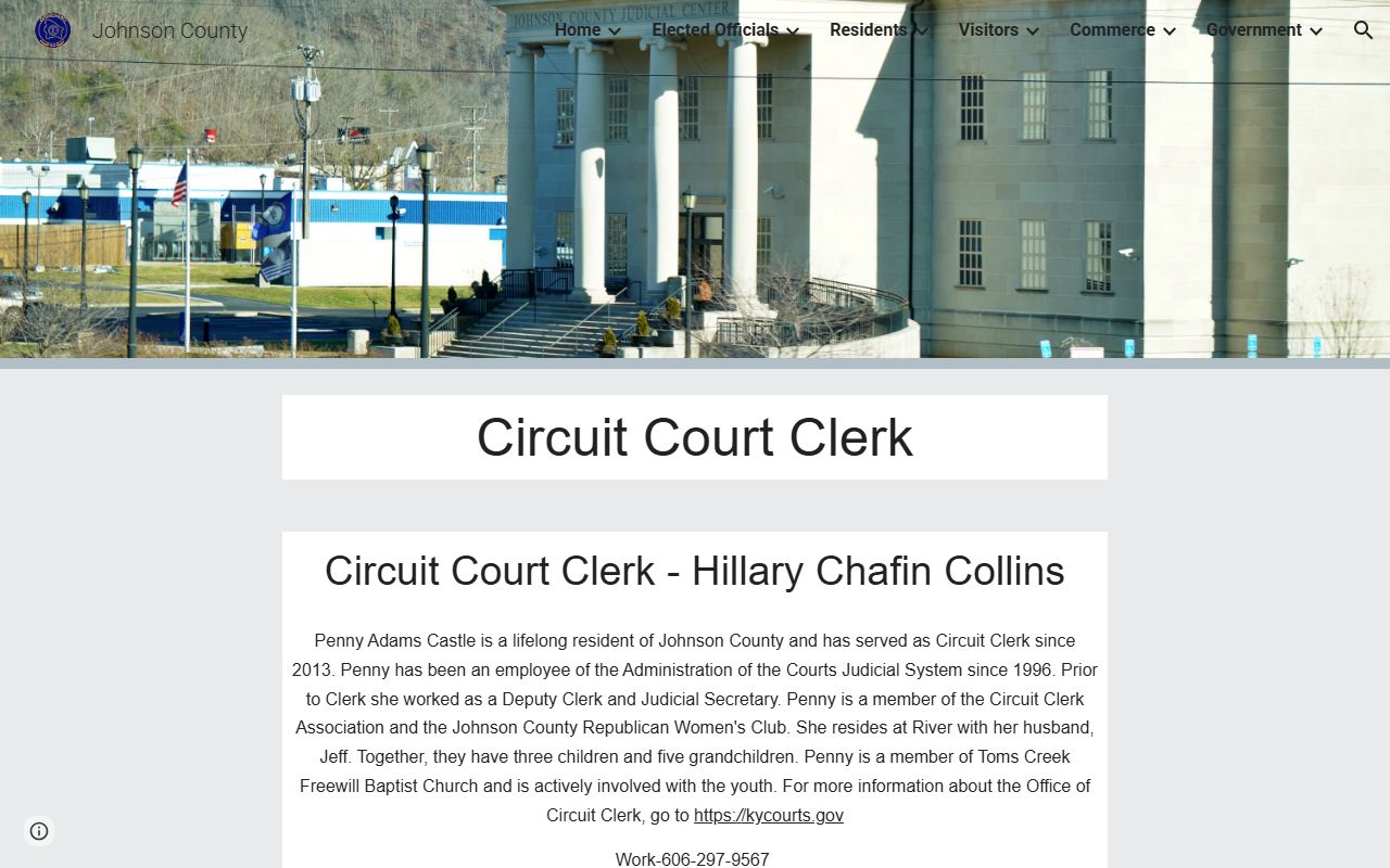 Johnson County Circuit Court Clerk office for Background Check records