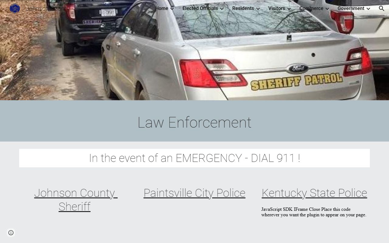 Johnson County law enforcement for Background Check records