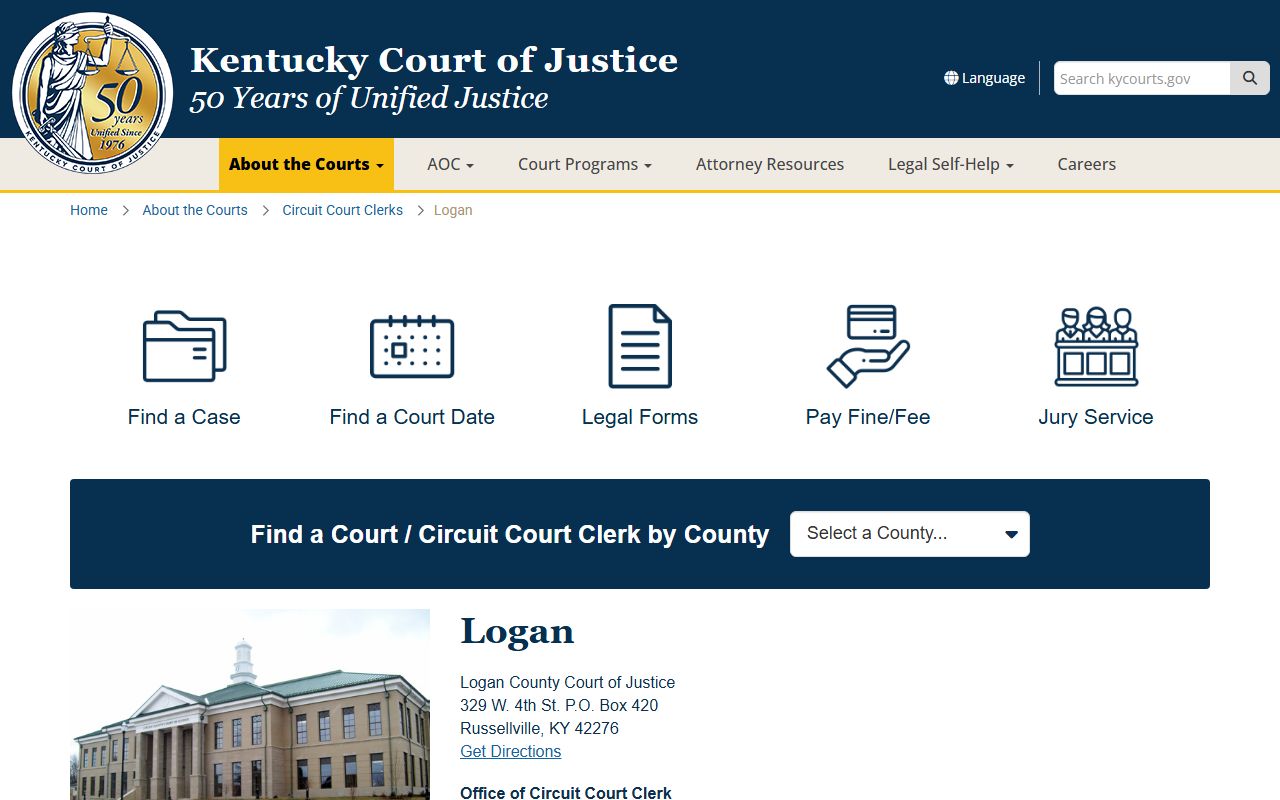Logan County Background Check court records office
