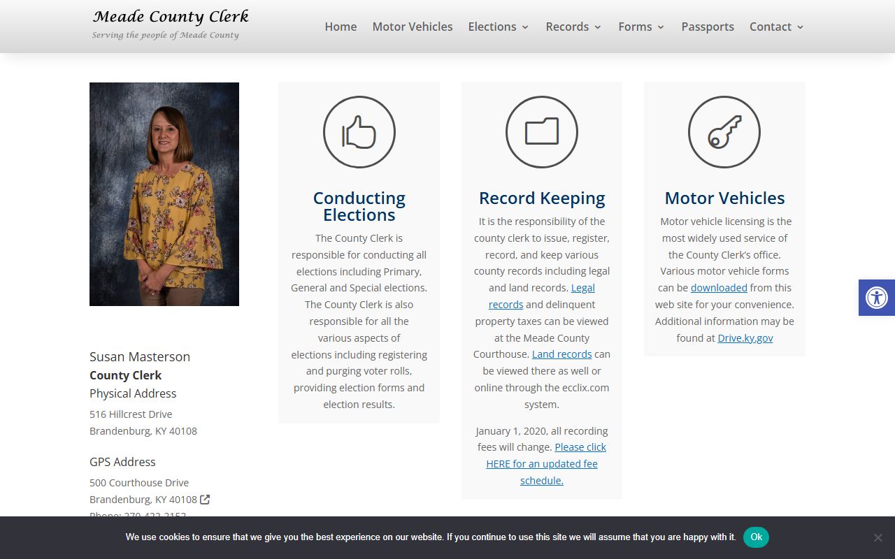 Meade County Clerk office for Background Check public records