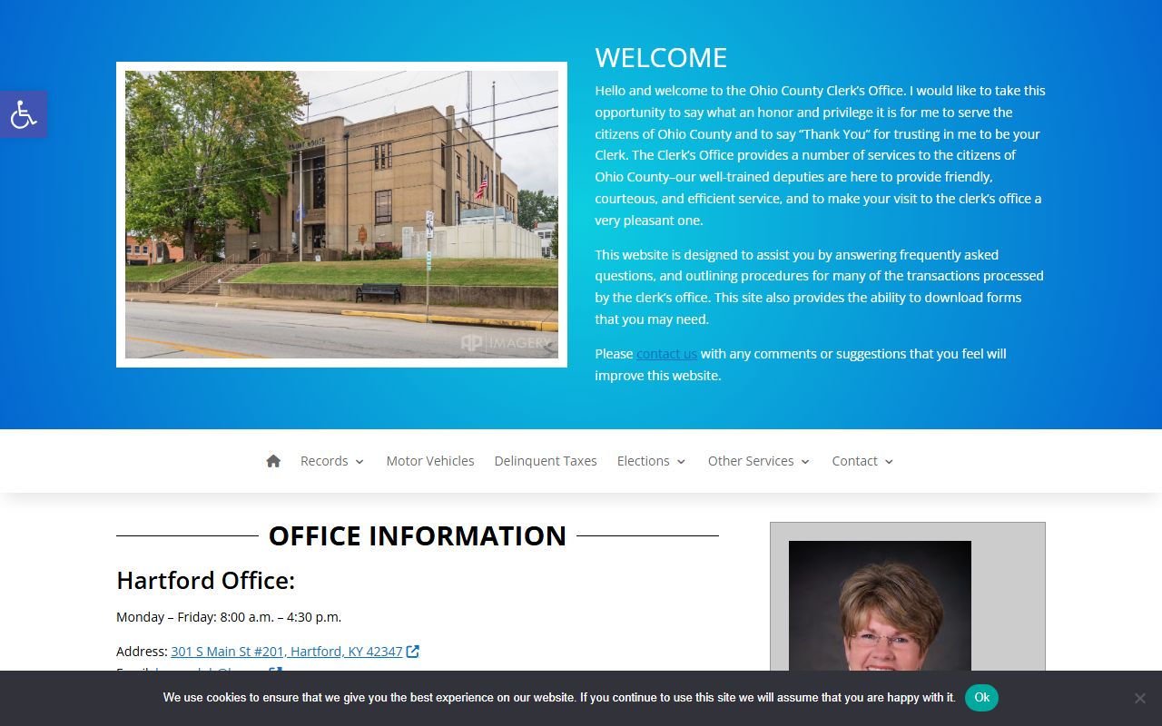 Ohio County Background Check county clerk office for public records