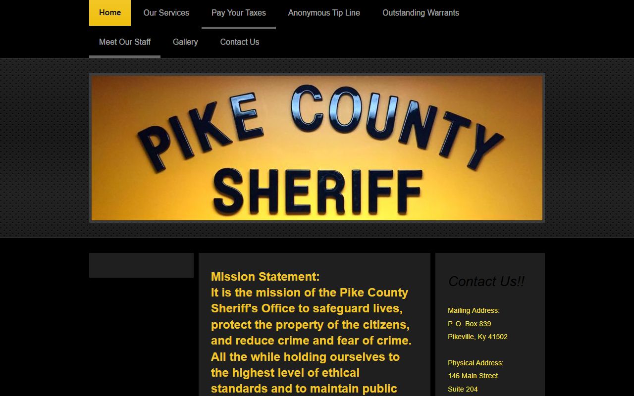 Pike County Background Check sheriff office in Pikeville Kentucky