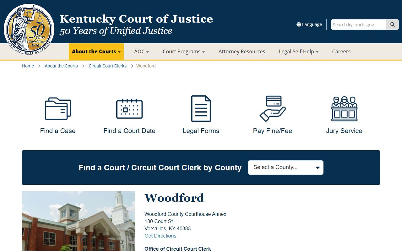 Woodford County Background Check court records office